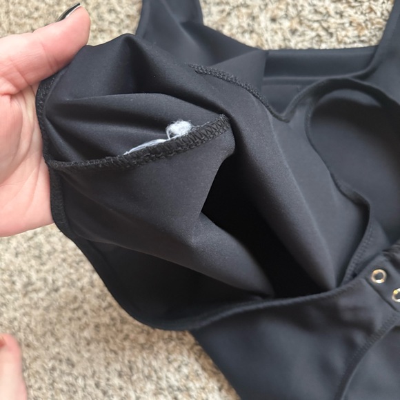 Good American Black Scuba Modern Tank Bodysuit Womens Casual Bodysuit Size 5 - Picture 12 of 12